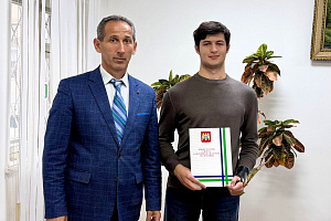 Студент факультета экономики и управления Ашамаз Мамхегов получил благодарность Министерства спорта КБР